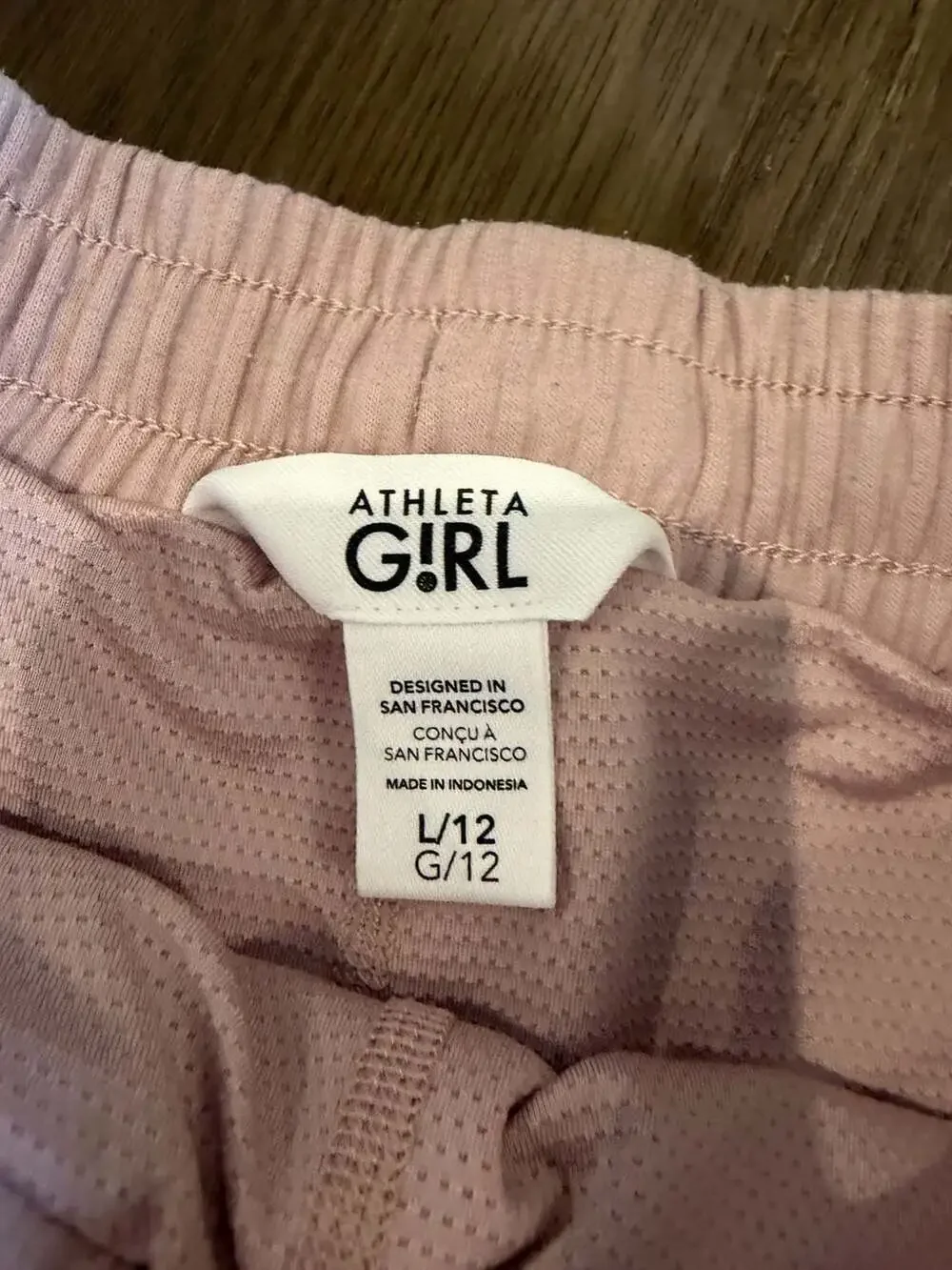 Athleta Girl RetroChill Skort Size L/12 Pink Fleece Built-in Shorts